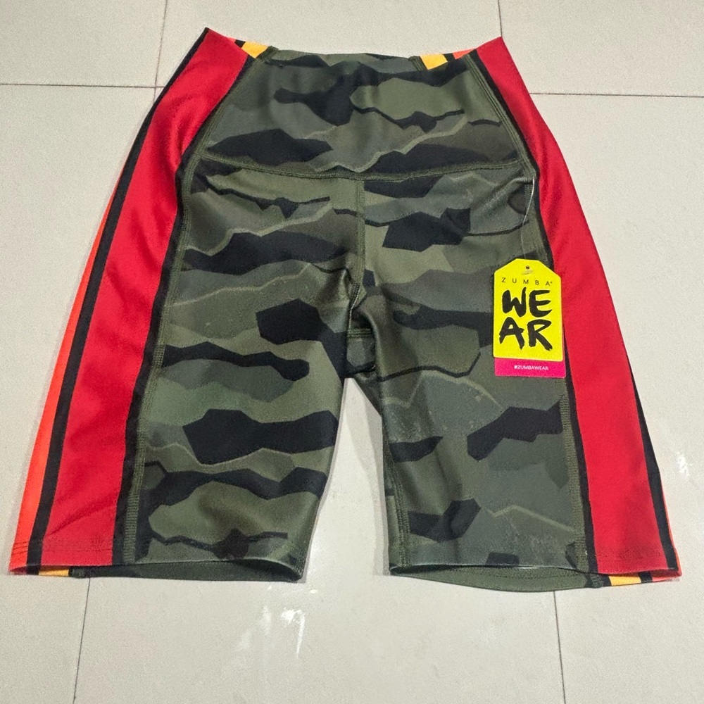 Zumba Fitness Camouflage and Red Women's Shorts
